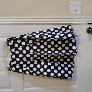 Black with white dot circle skirt
